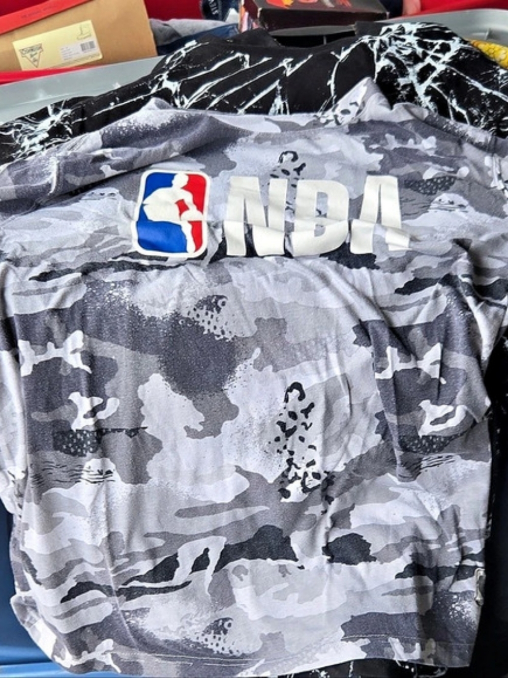 NBA Camo Basketball Jersey in Gray & Black Like New
